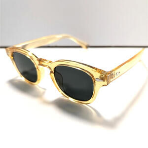 Gtand GT2023 46-23 125 Clear Yellow-Orange Sunglasses Green Lenses Fashion Style